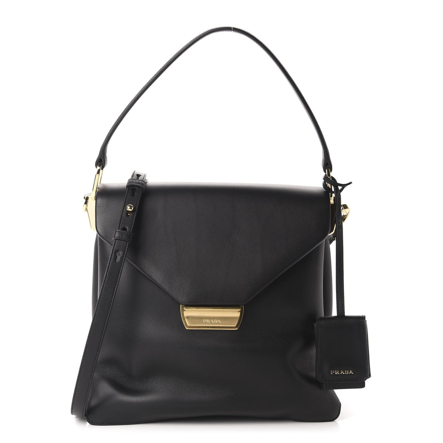 New Calfskin Medium Ingrid Top Handle Bag Black