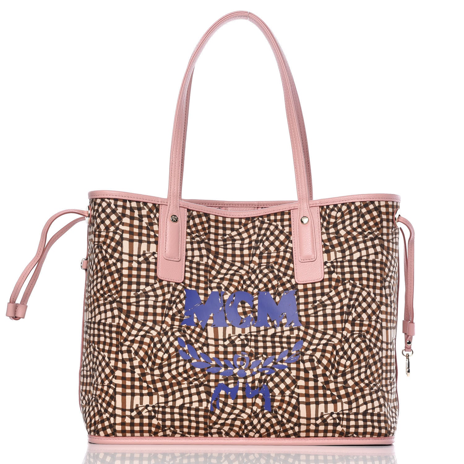 MCM Visetos Medium Liz Reversible Shopper Tote Soft Pink 4 of 15