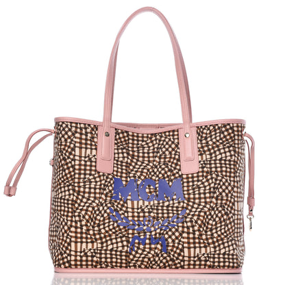 MCM Visetos Medium Liz Reversible Shopper Tote Soft Pink 4 of 15