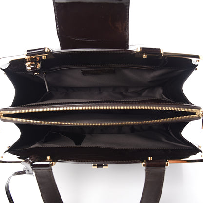 Saint Laurent Patent Calfskin Large Uptown Dark Brown 5 of 10