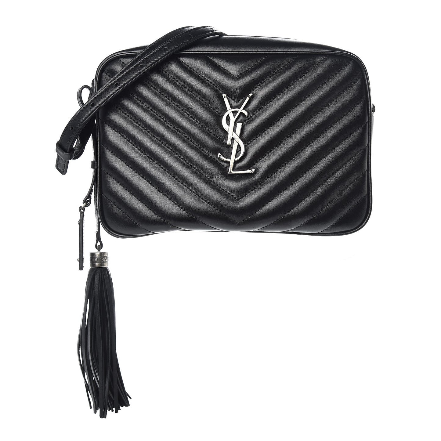 Calfskin Matelasse Monogram Lou Camera Bag Black