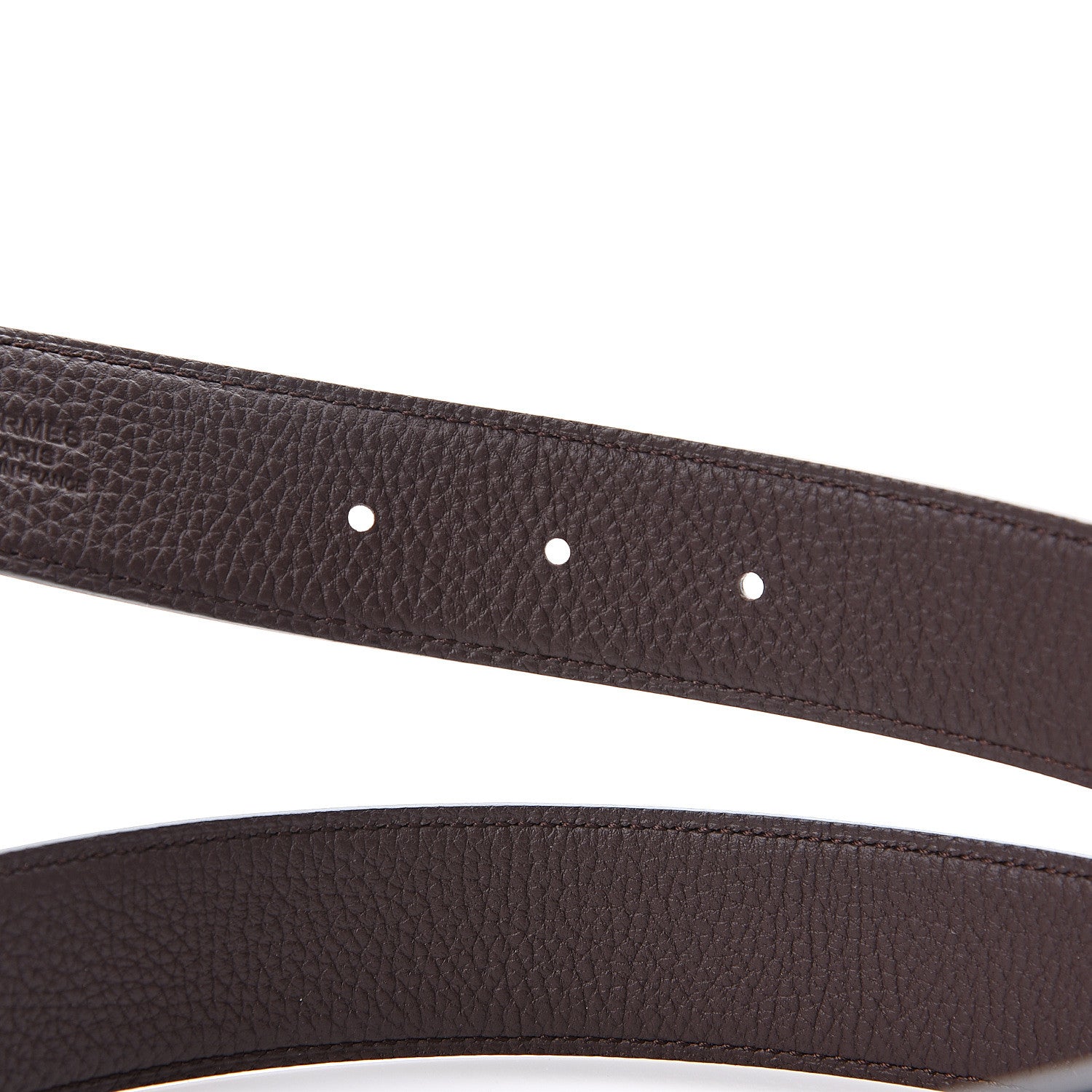 Hermes Box Togo 32mm H Belt 100 Black Chocolate 3 of 5