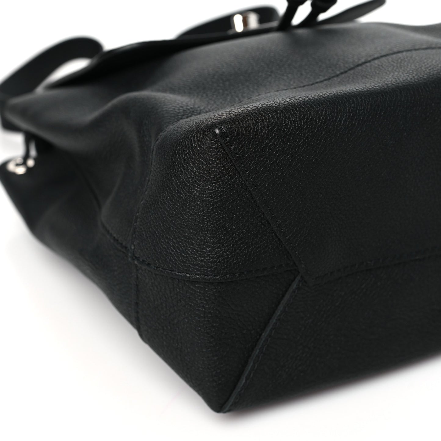 Calfskin Lockme Backpack Black