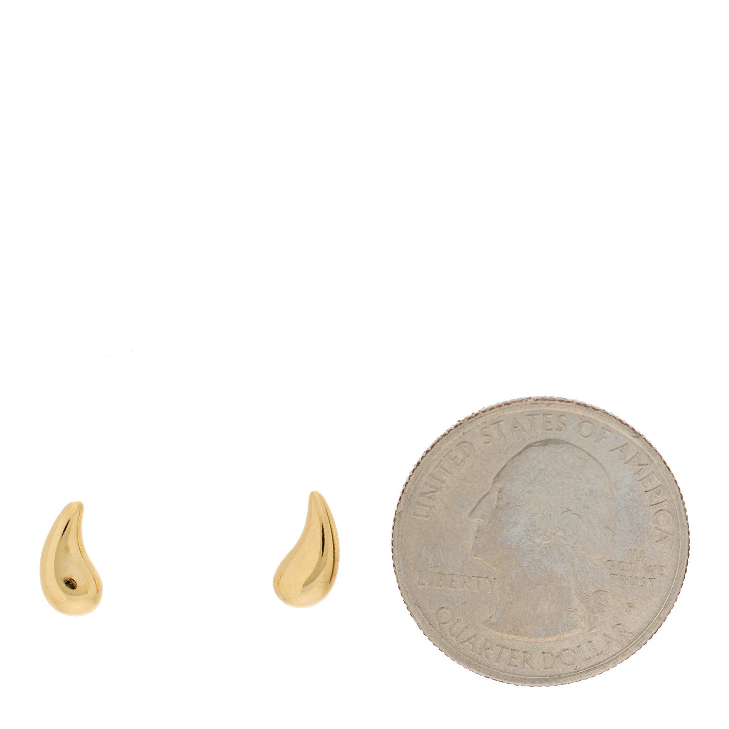 Tiffany 18K Yellow Gold 10mm Elsa Peretti Teardrop Earrings 2 of 4