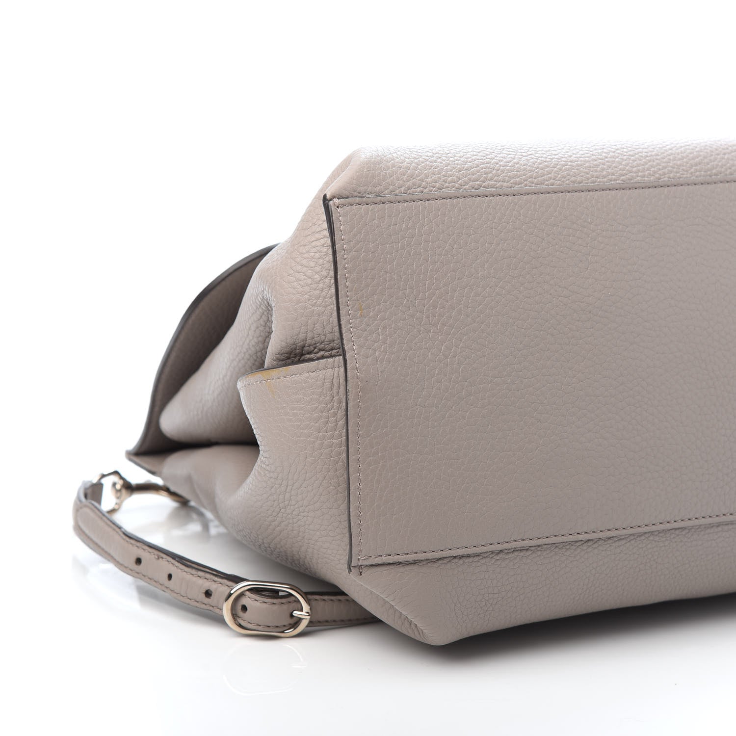 Gucci Cellarius Calfskin Large Bamboo Daily Top Handle Bag Storm Grey 8 of 9
