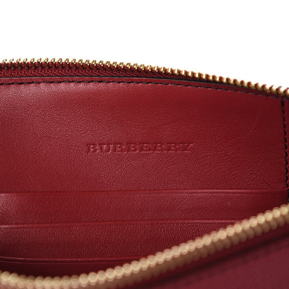 Burberry House Check Derby Peyton Crossbody Clutch Bag Russet Red 6 of 8