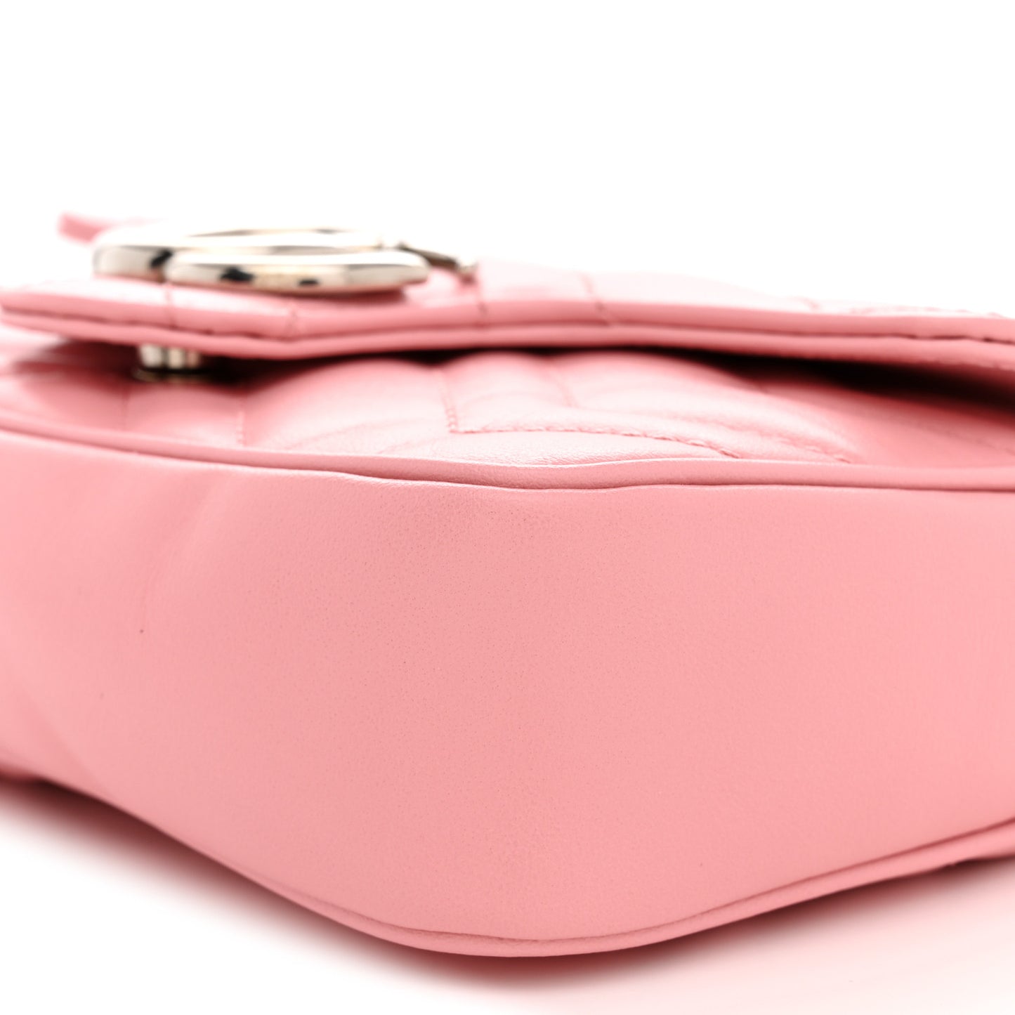 Calfskin Matelasse Super Mini GG Marmont Shoulder Bag Wild Rose Wild Rose