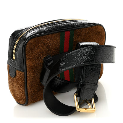 Gucci Suede Small Ophidia Belt Bag 85 34 Brown 3 of 10