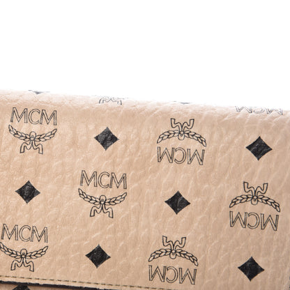 MCM Visetos Tri-Fold Wallet Beige 10 of 14