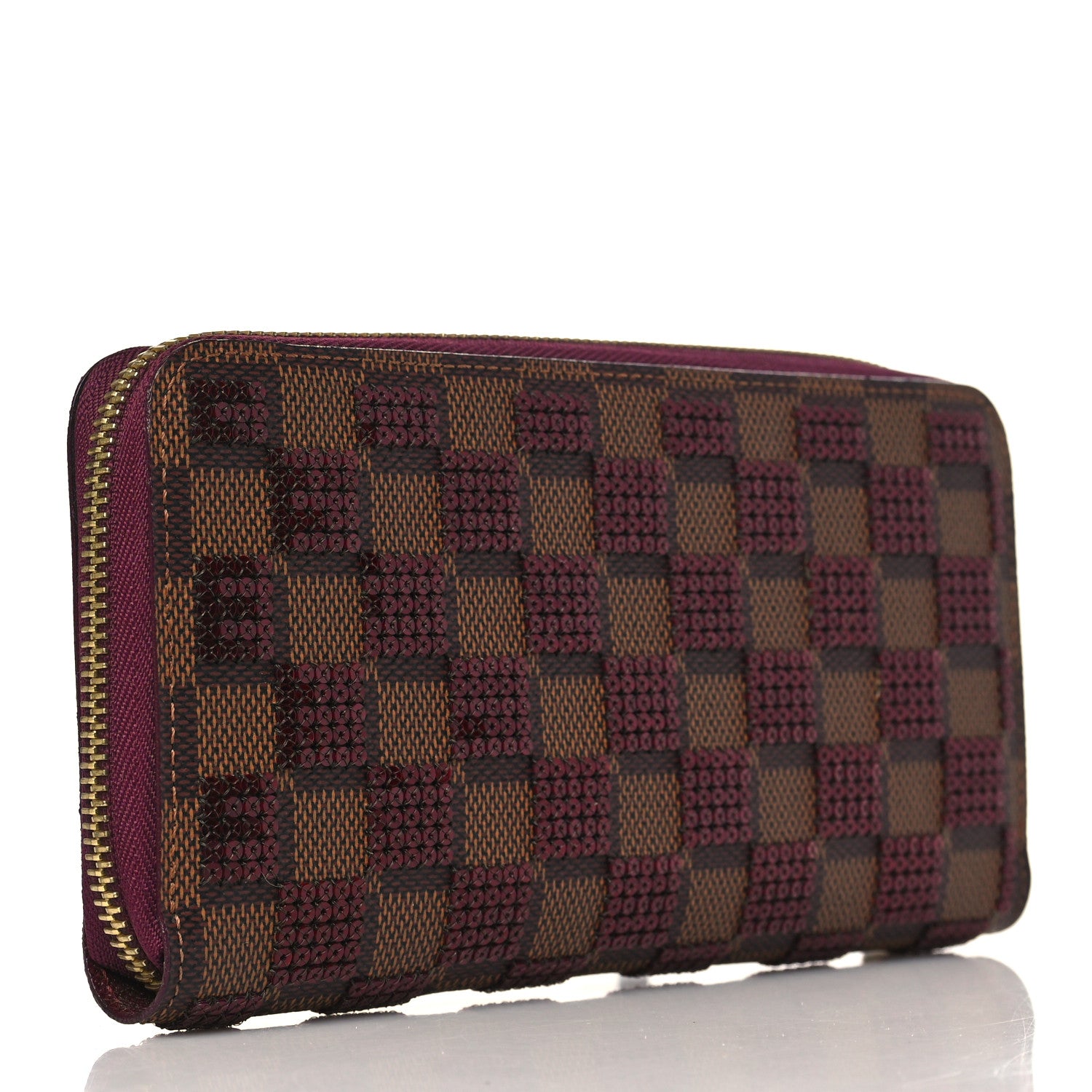Louis Vuitton Damier Paillettes Zippy Wallet Red 3 of 6