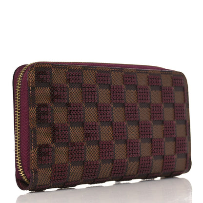 Louis Vuitton Damier Paillettes Zippy Wallet Red 3 of 6