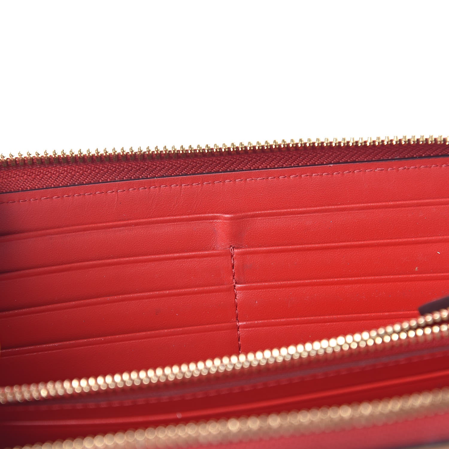 MCM Visetos Large Zip Around Wallet Cognac Red 10 of 17