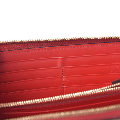 MCM Visetos Large Zip Around Wallet Cognac Red 10 of 17