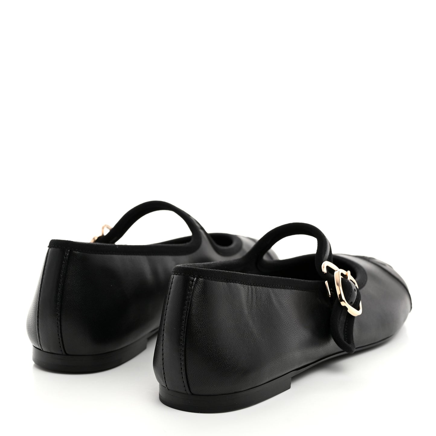 Lambskin Mary Jane Flats 37.5 Black