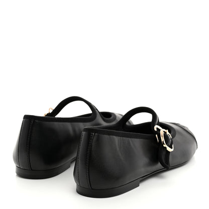Chanel Lambskin Mary Jane Flats 37.5 Black 4 of 9