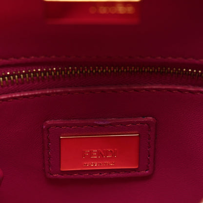 Fendi Snakeskin Mini Peekaboo Iconic Satchel Daisy Roccia Magenta 6 of 10