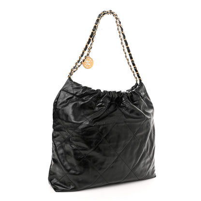Chanel Shiny Calfskin Quilted Chanel 22 Black 4 of 11