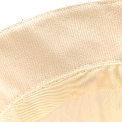 Hermes Cotton Eperon D'Or Embroidered Calvi Bucket Hat 56 Blanc Casse 9 of 10