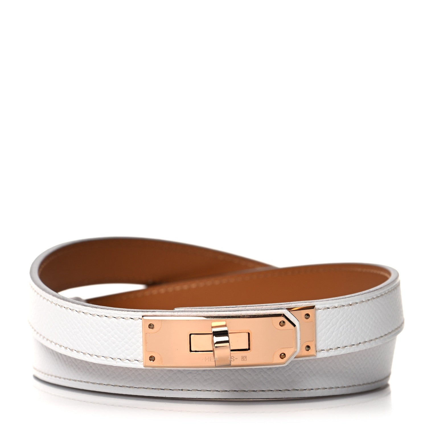 Hermes Epsom Kelly Belt White 1 of 5