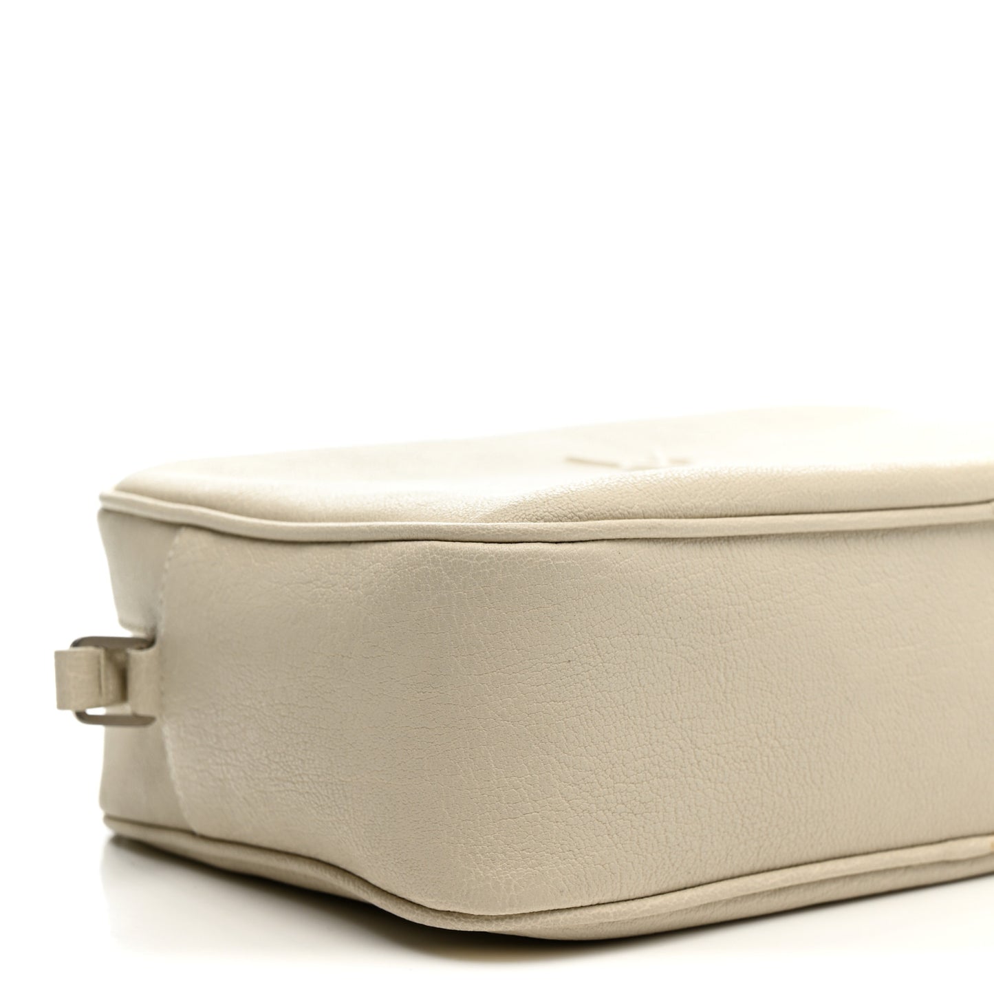 Lambskin Monogram Small Lou Camera Bag White