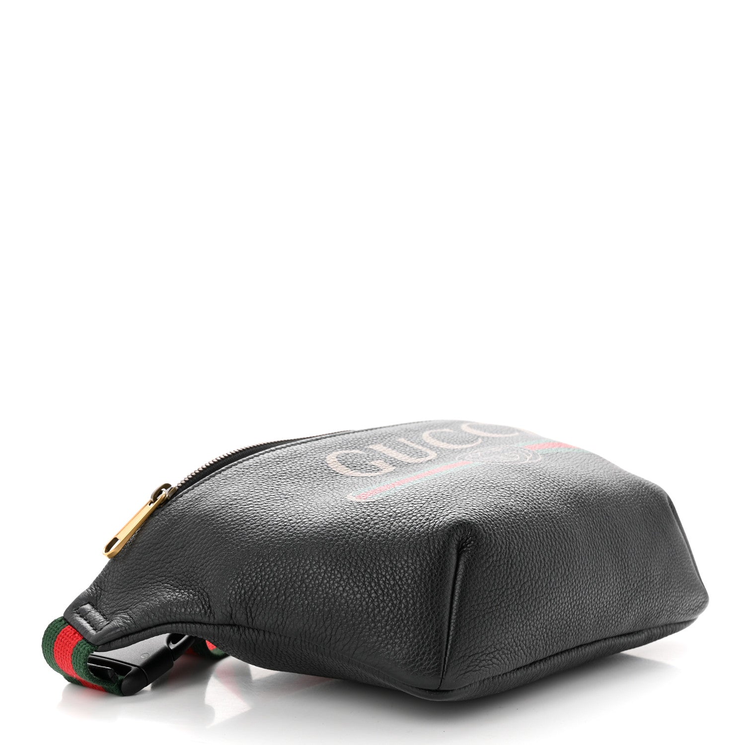 Gucci Grained Calfskin Logo Belt Bag Black 4 of 10
