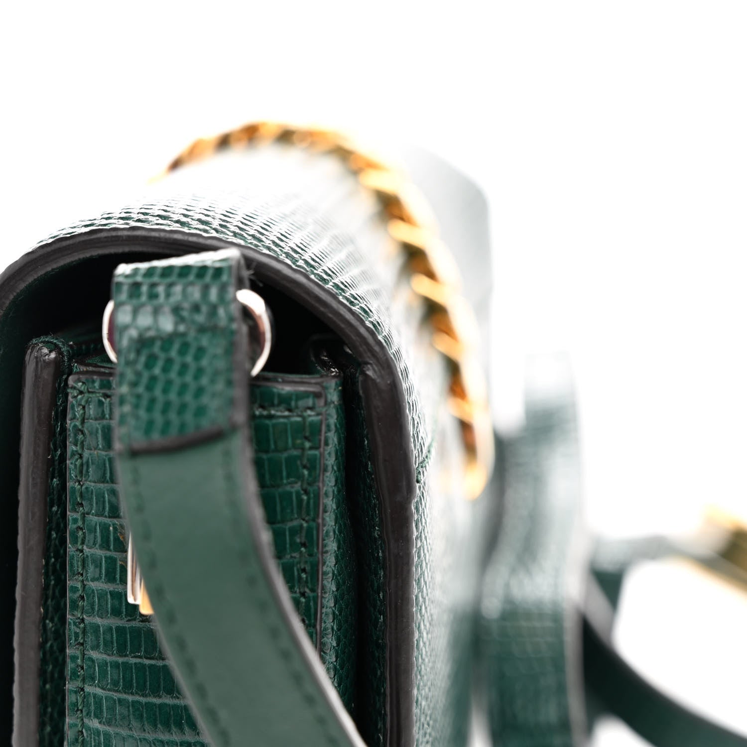 Gucci Lizard Mini Sylvie 1969 Messenger Bag Green 12 of 13