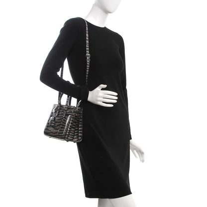 Saint Laurent Snakeskin Zebra Print Nano Sac De Jour Black 2 of 7