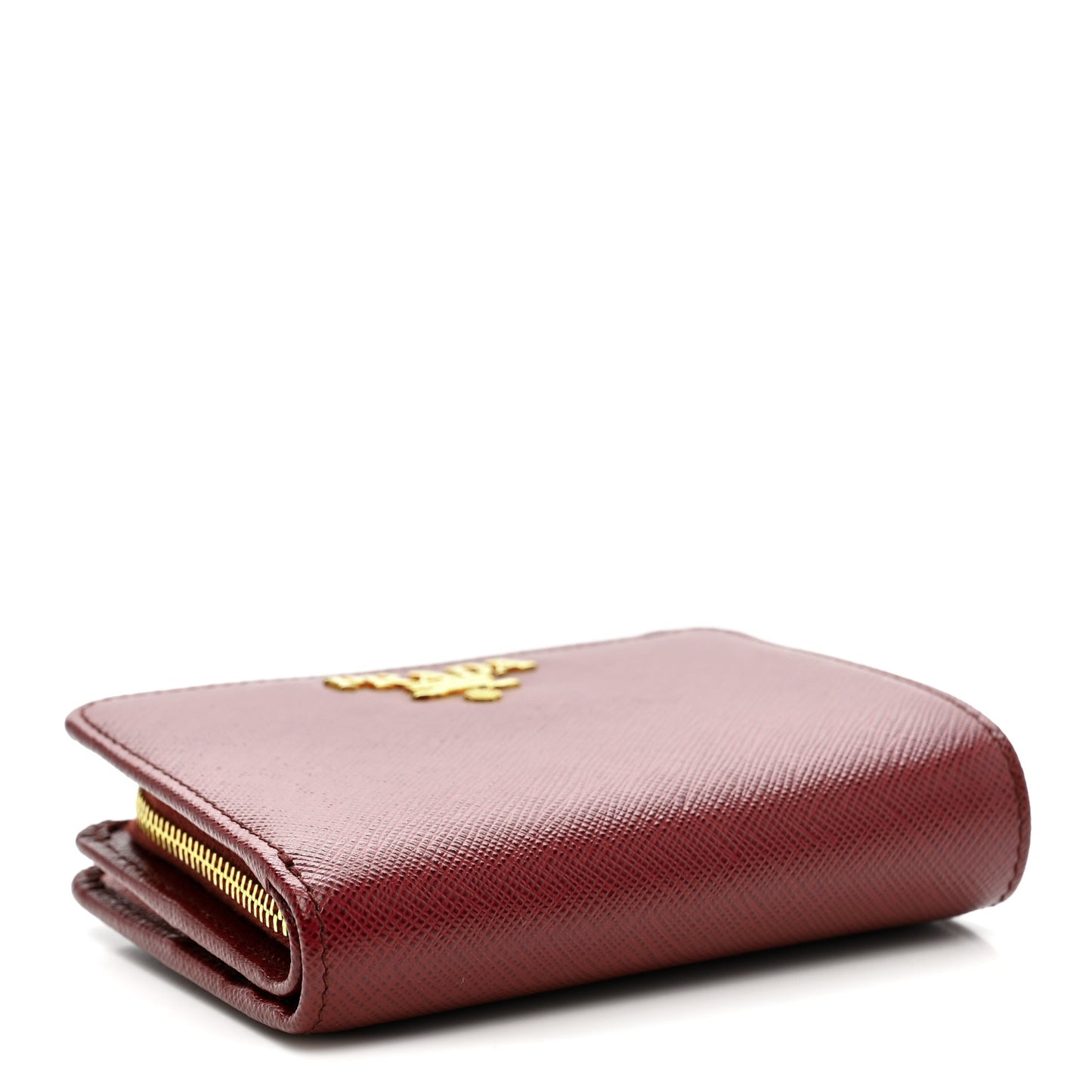 Saffiano Metal Multicolor Compact Wallet Granato