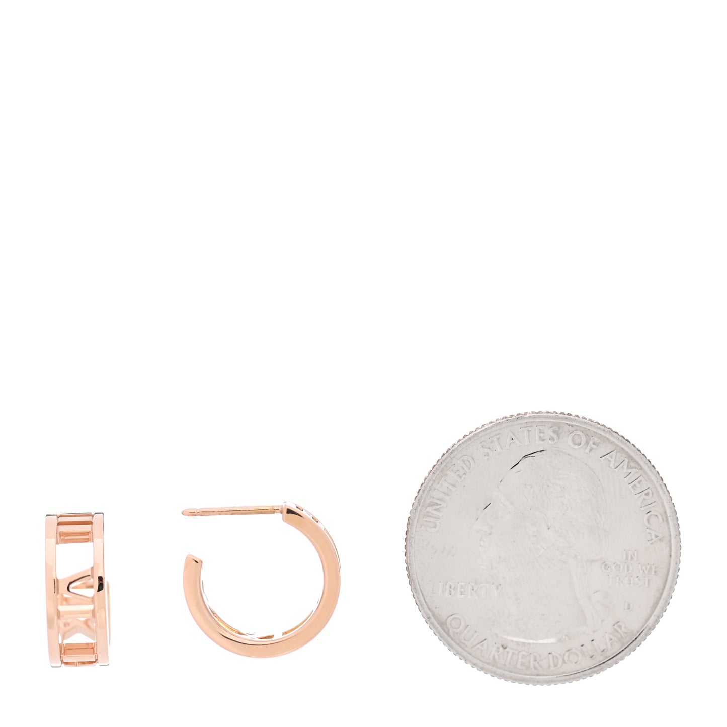 18K Rose Gold Mini Atlas Hoop Earrings
