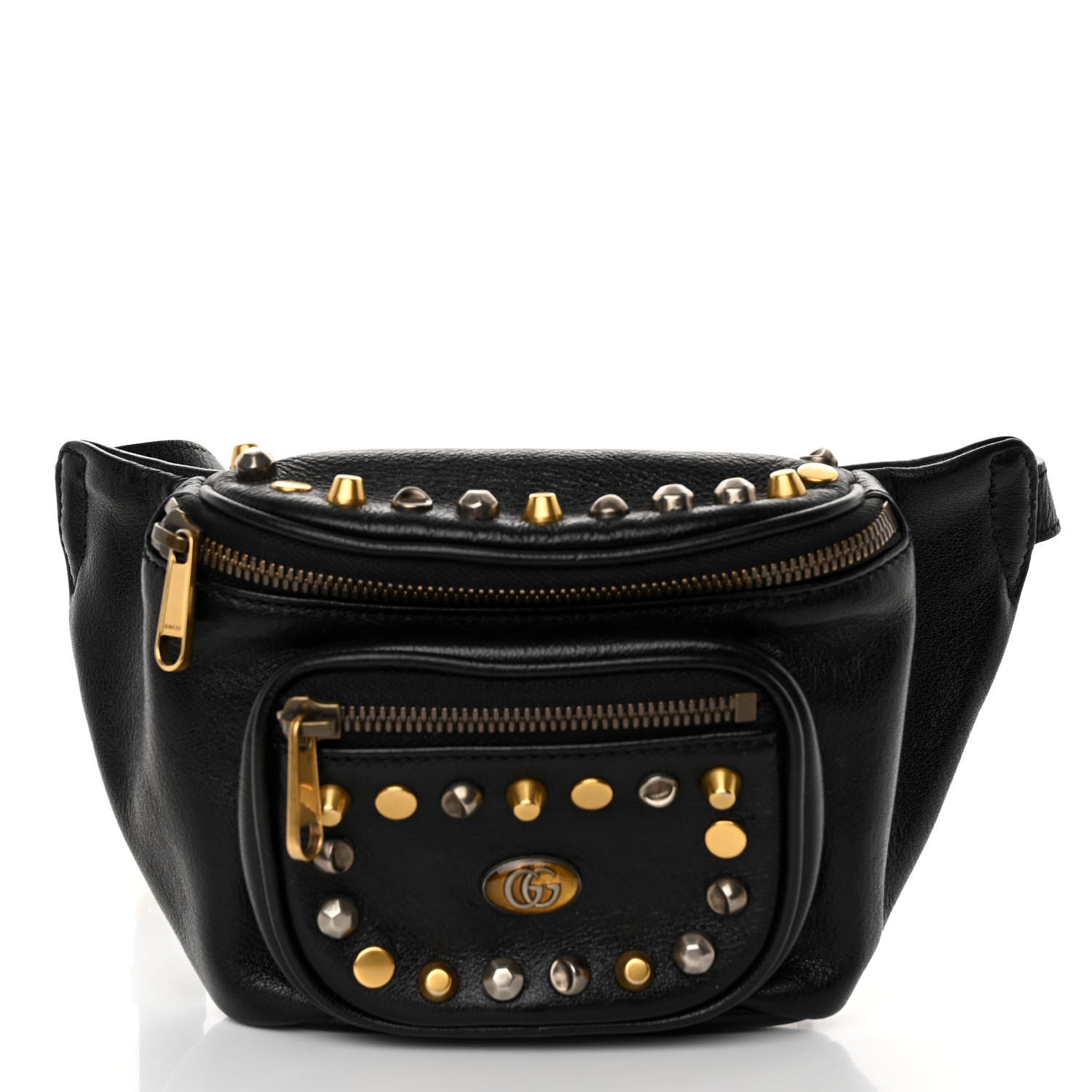 Gucci Calfskin Ophidia Studs Belt Bag Black 1 of 8