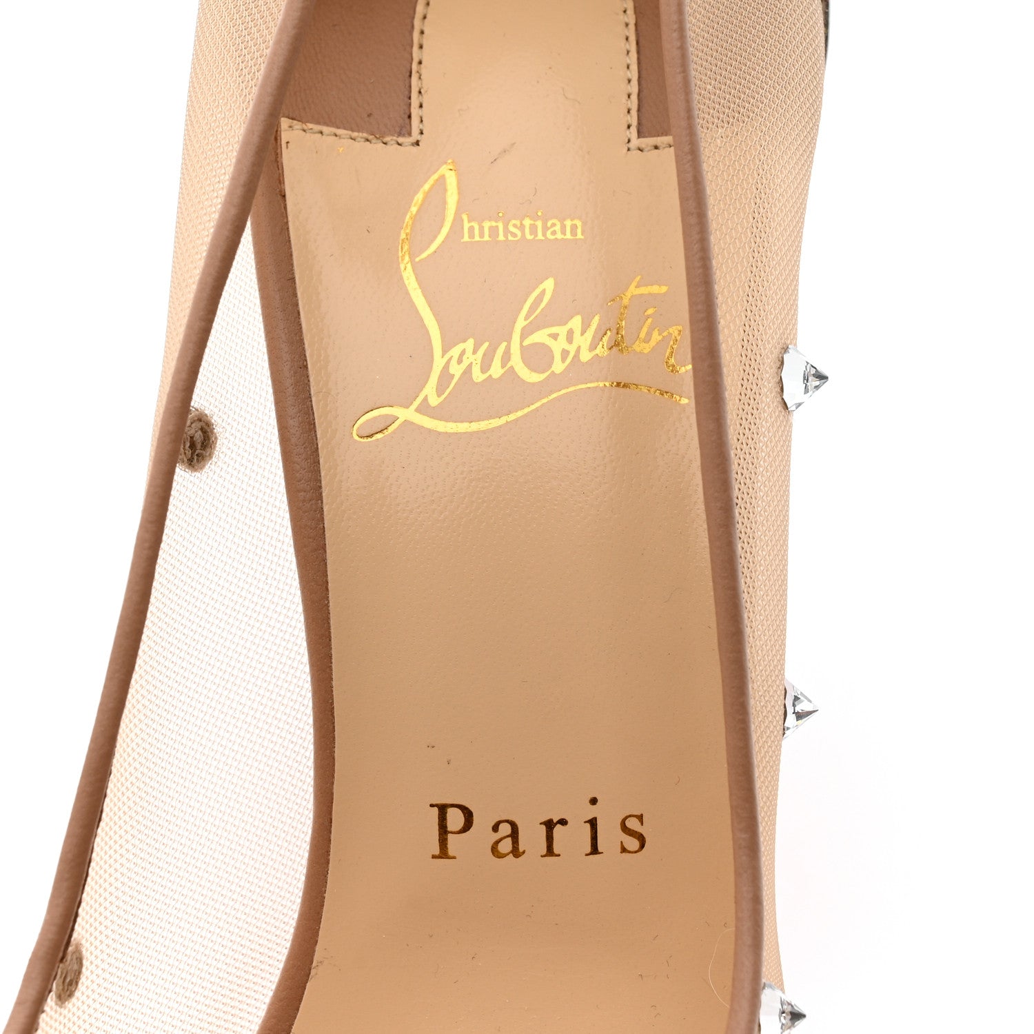 Christian Louboutin Rete Nappa Degrade 2019 100 Pumps 36 Nude Silver 6 of 7