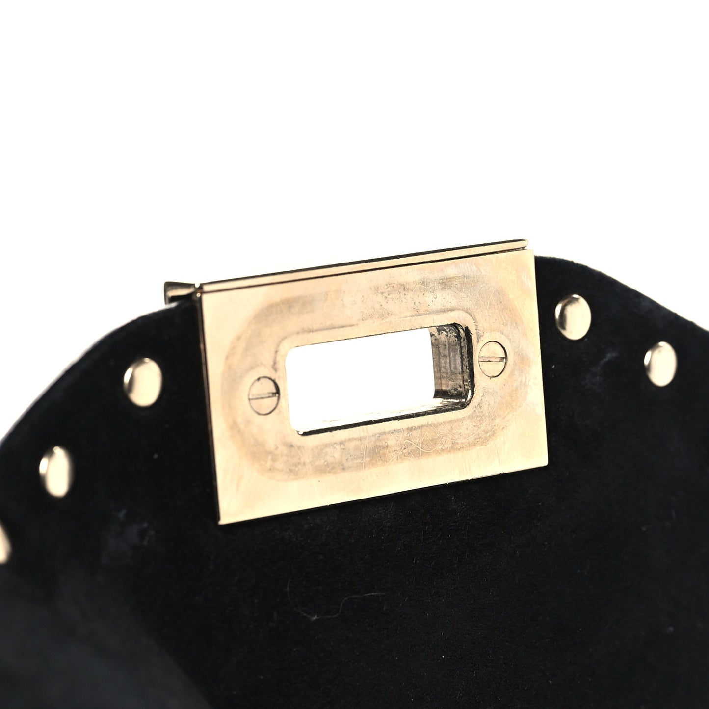 Pebbled Calfskin Medium Rockstud Flip Lock Crossbody Bag Black