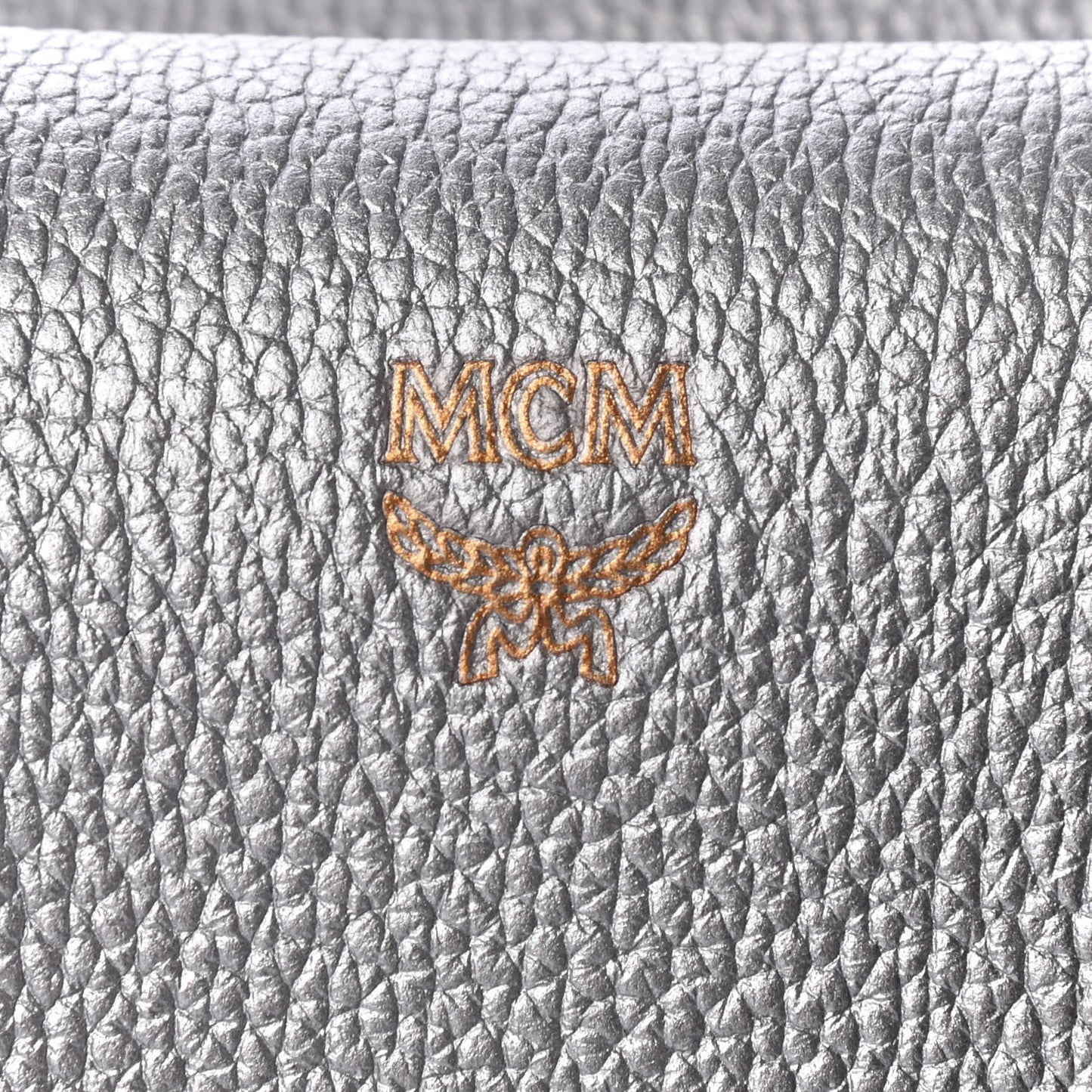Metallic Grained Calfskin Medium Milla Tote Spike Silver