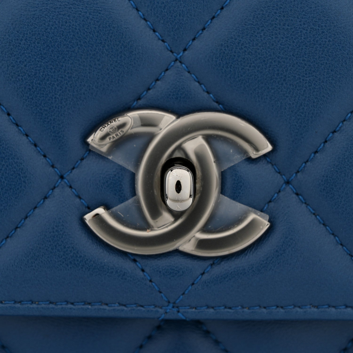 Chanel Lambskin Quilted Small Trendy CC Flap Dual Handle Bag Blue 12 of 15