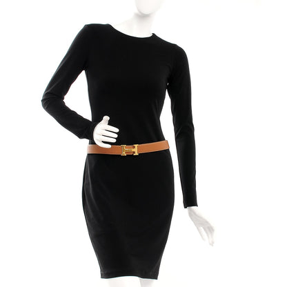 Hermes Box Togo 32mm H Belt 80 Black Gold 2 of 13