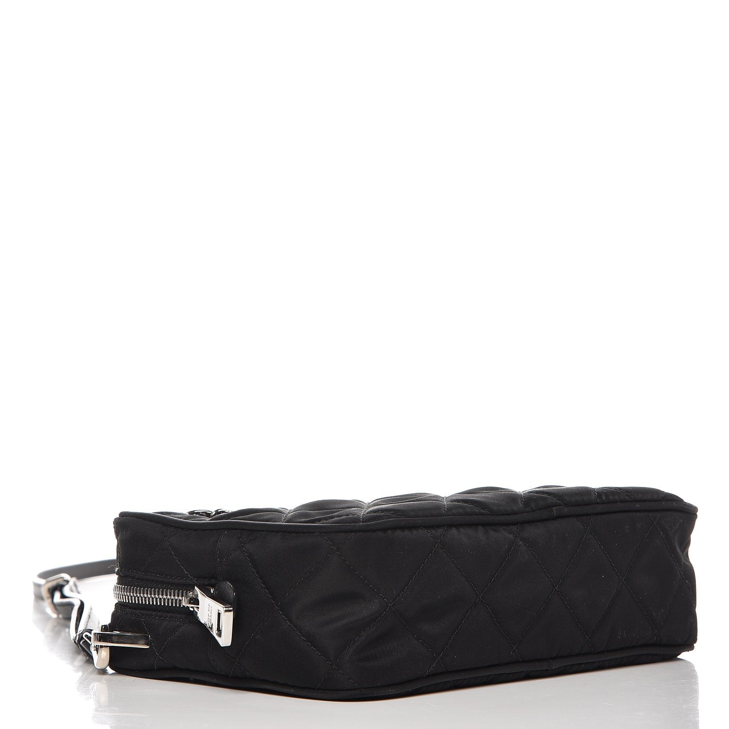 Prada Nylon Tessuto Impuntu Quilted Bandoliera Crossbody Bag Black 4 of 7