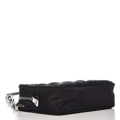 Prada Nylon Tessuto Impuntu Quilted Bandoliera Crossbody Bag Black 4 of 7