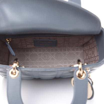 Christian Dior Lambskin Cannage Small My Lady Dior Blue Grey 5 of 10
