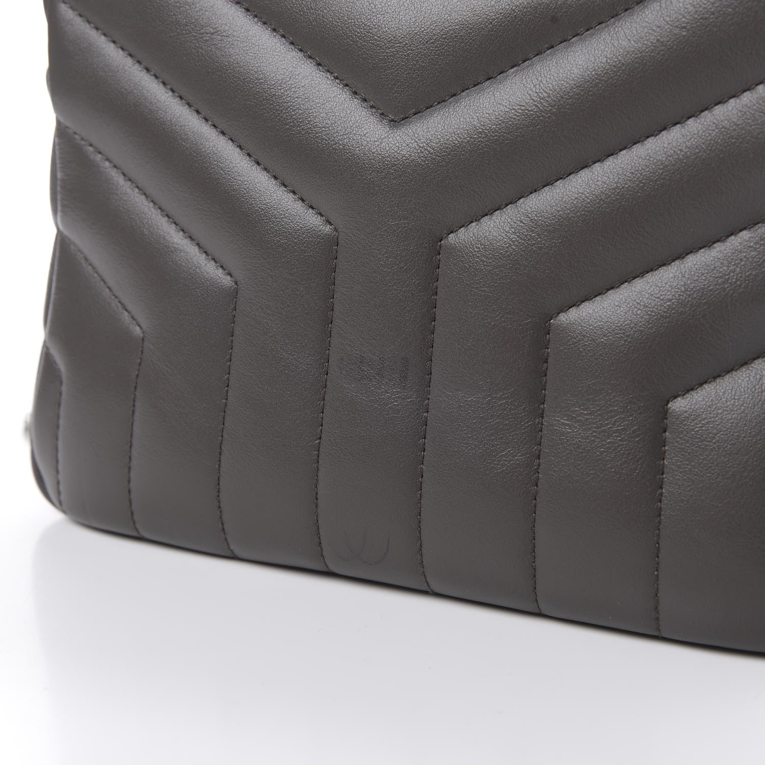Saint Laurent Calfskin Y Quilted Monogram Small Loulou Bowling Bag Earth 9 of 11