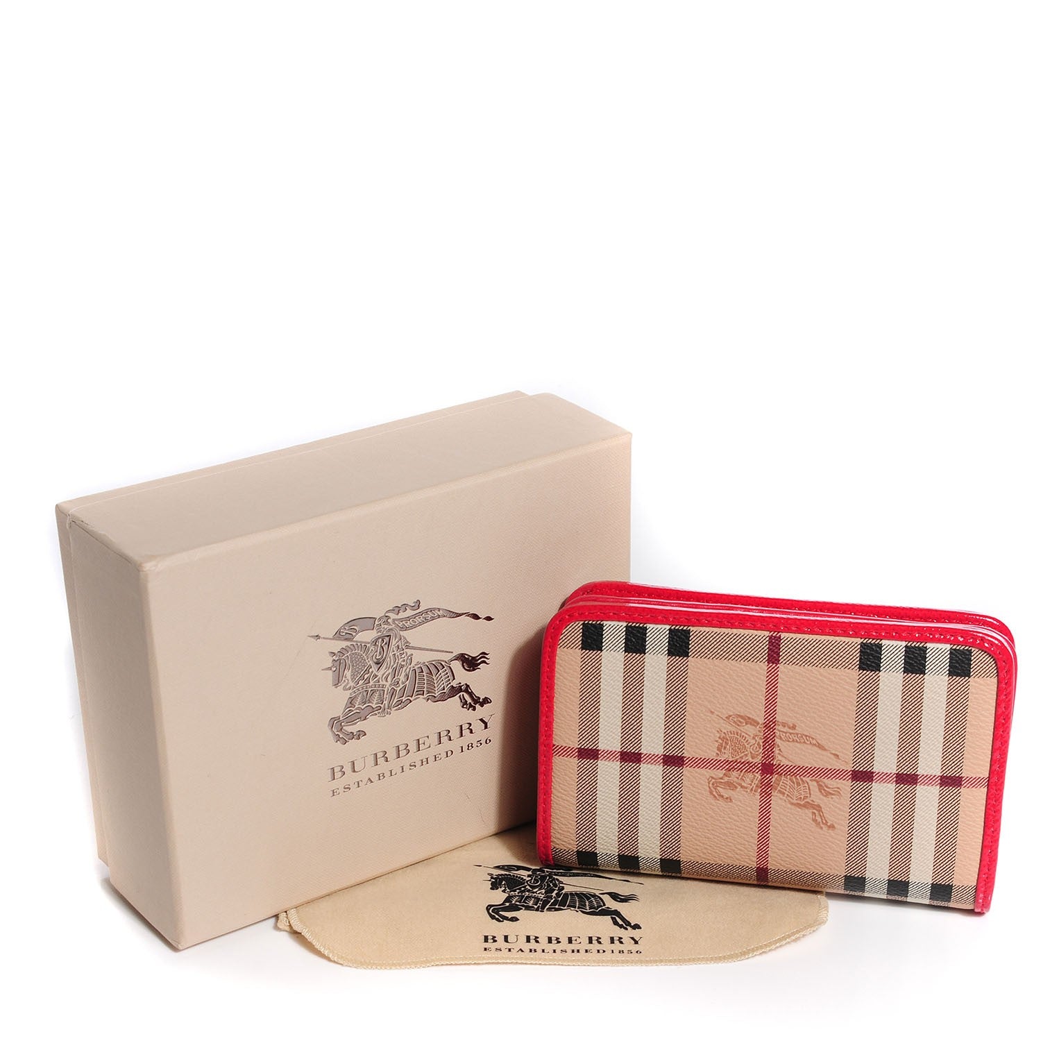 Burberry Haymarket Check Balmore Zip Around Wallet Bright Rose 5 of 10