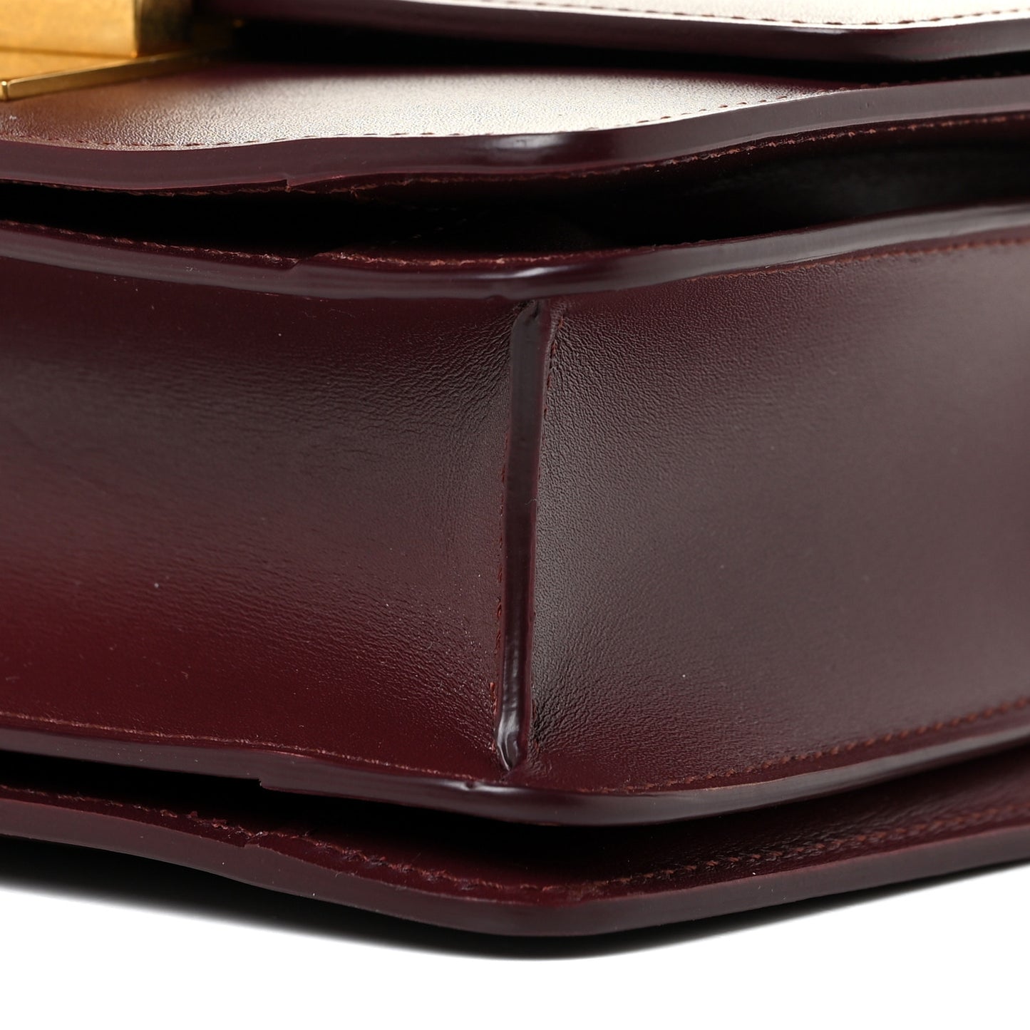 Box Calfskin Small Classic Box Flap Bag Burgundy