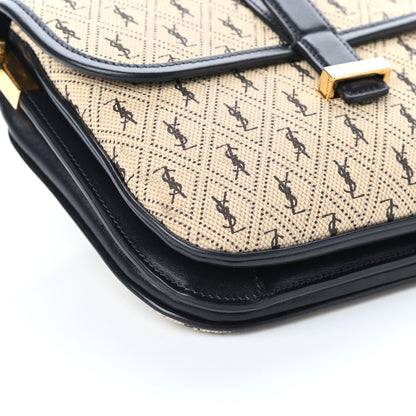 Saint Laurent Canvas Small Le Monogramme Satchel Beige Black 8 of 19