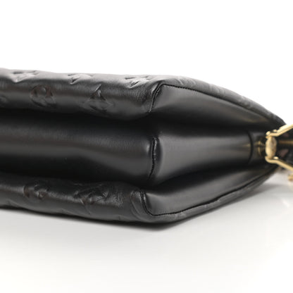 Louis Vuitton Lambskin Embossed Monogram Coussin PM Black 9 of 10