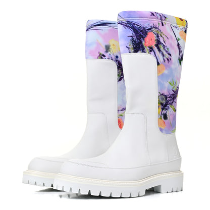Louis Vuitton Neoprene Calfskin Floral Print Mens Landscape Boots 7 Rose 3 of 8