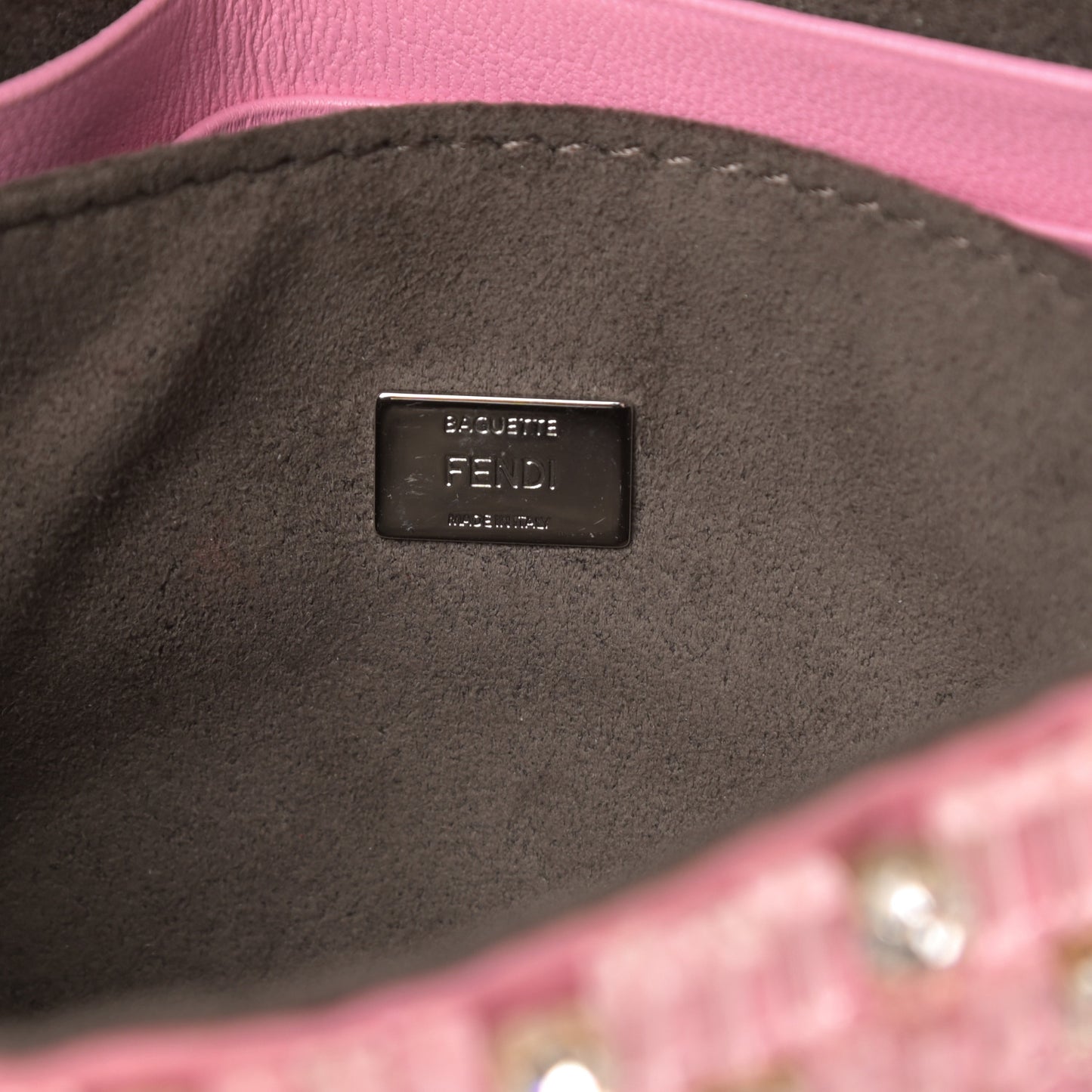 Crystal Beaded Monster Baguette Belt Bag 95 38 Pink