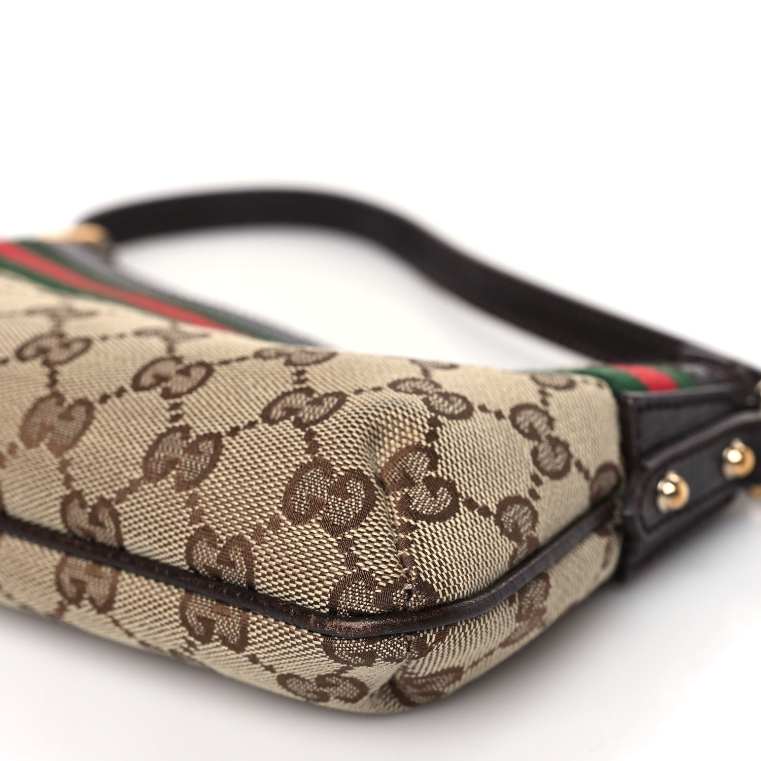 Gucci Monogram Web Pochette Dark Brown 9 of 10