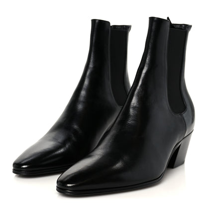 Saint Laurent Incrociato Muriel Vassili 60 Ankle Zip Boots 37.5 Black 4 of 10