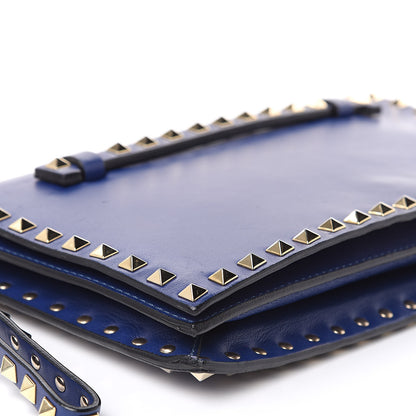 Valentino Garavani Nappa Rockstud Wristlet Clutch Navy 8 of 14