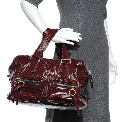Chloe Crinkled Patent Betty Shoulder Bag Burgundy 2 of 7