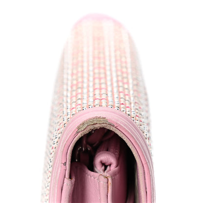 Chanel Calfskin Crystal Studded Boy Wallet On Chain WOC Pink 6 of 6